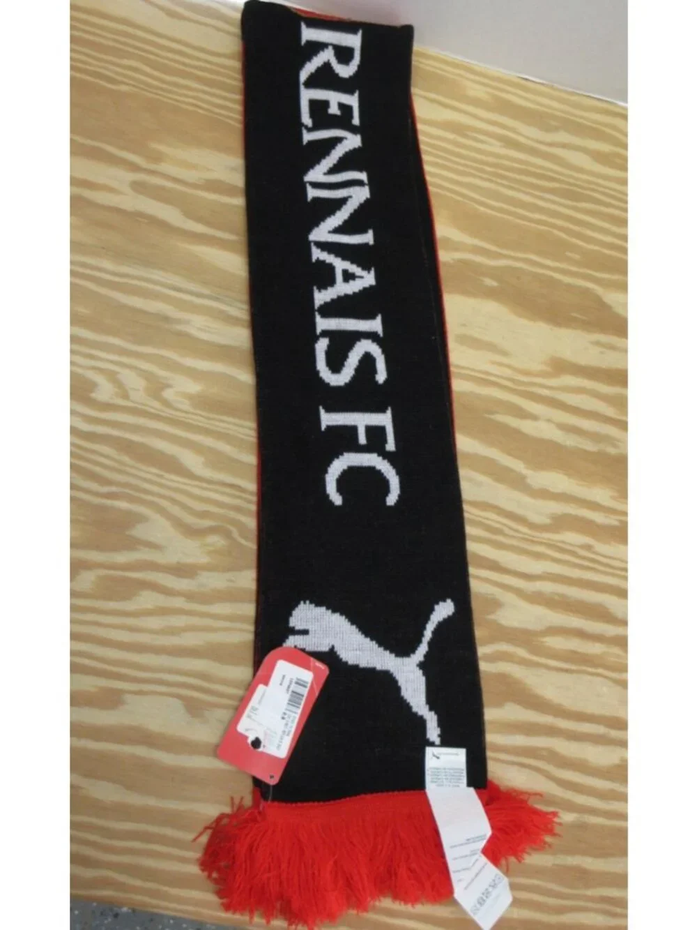 Stade Rennais FC Scarf Red Puma Football Soccer Club Fan Fringe NEW